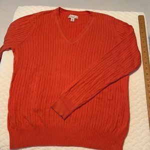 V-neck cotton sweater